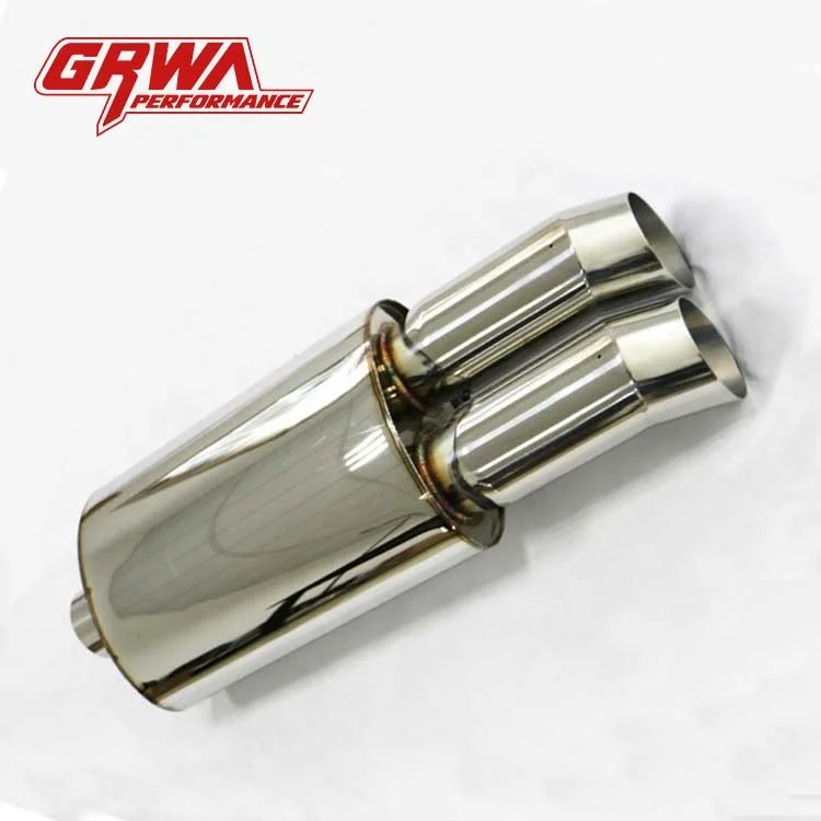 Универсальный нержавеющая сталь, другие автозапчасти, автомобильный резонатор, квадратный двойной задний глушитель, выхлопной наконечник