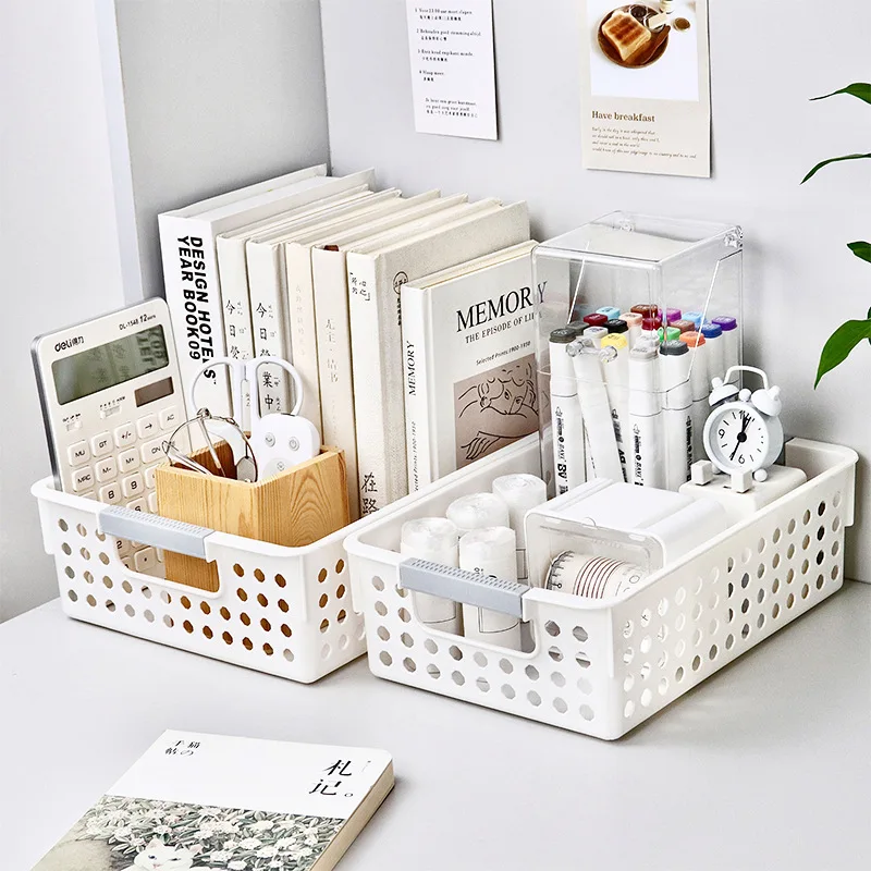 Hot Sale Rectangular Hollow Drain Fruit And Vegetable Storage Basket Home Books Can Be Stored In The Basket Be Stored