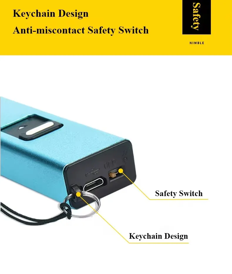 2024 Hot Selling Arc Rechargeable Lamp Lighter Custom Printed Keychain Usb Logo with Flashlight