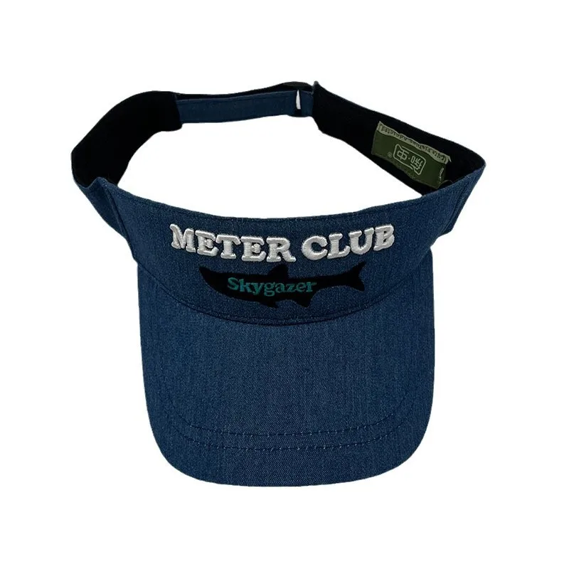 Unisex Cotton Denim and Polyester Empty Top Hat Custom Logo Marathon Sports Sun Visor for Outdoor Sun Protection