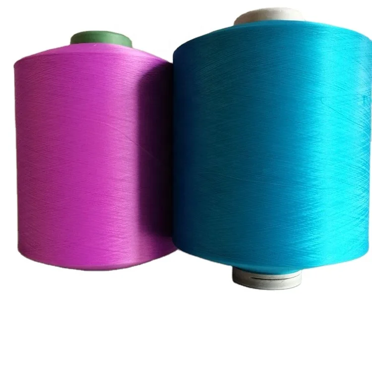 1000hours UV fade resistance DTY150D/144F high light color fastness dope dyed polyester yarn for olefin fabric