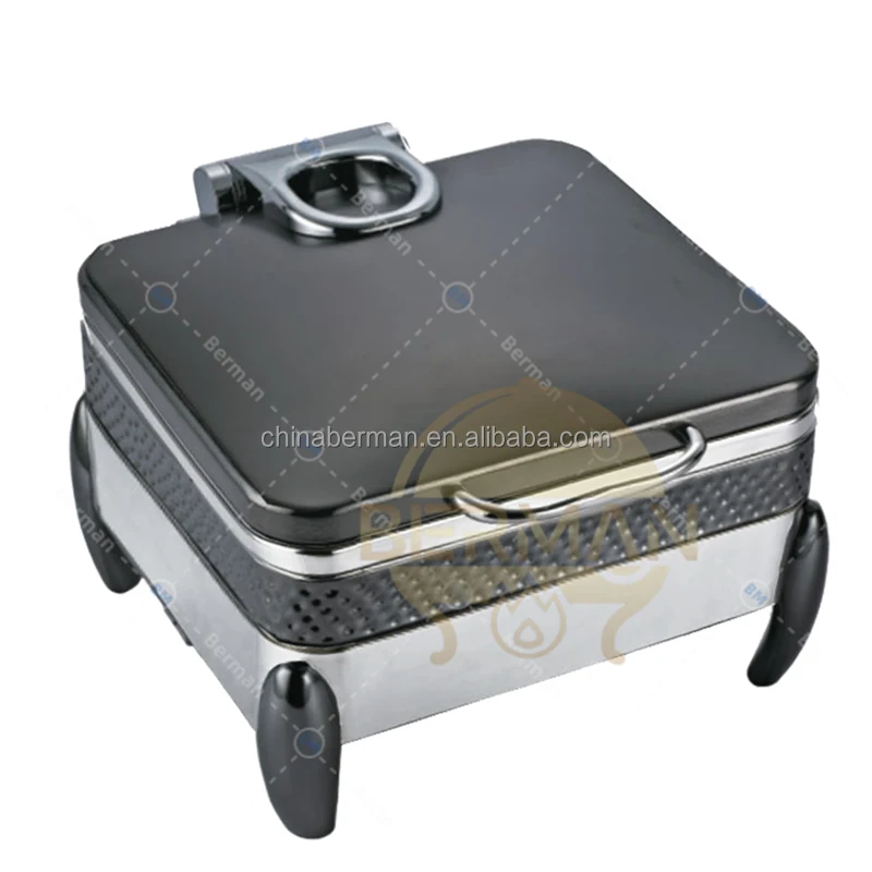 Outdoor Restaurant Furniture Commercial hydraulic lid stainless steel dish luxury food warmer casserole for sale