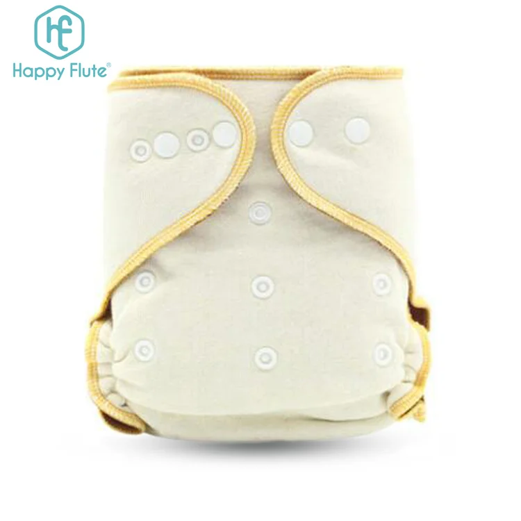  Happyflute подгузники с желтыми краями многоразовые регулируемой застежкой пеньковая ткань для новорожденных новым