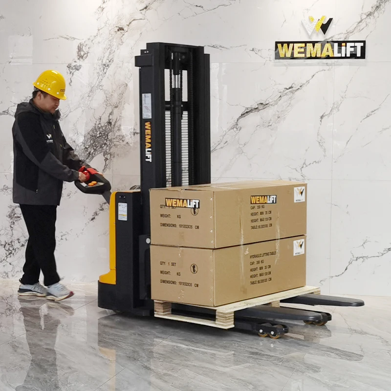 CDDE 1500kg economic battery electric lift stacker 3000mm lift forklift