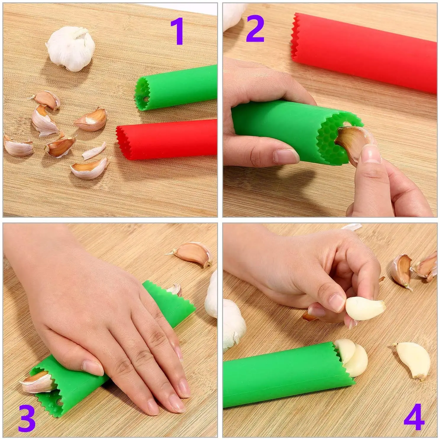Silicone Garlic Peeler Roller Tube Tool Kitchenware Easy Useful Garlics Cloves Skin Remover