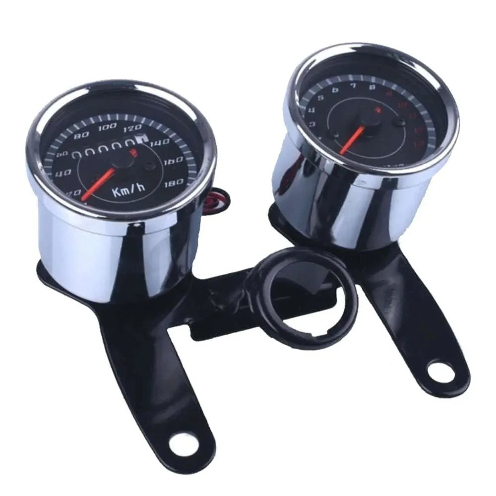 Racepro Multi-functional Universal Motorcycle Dual Odometer Speedometer Gauge Test Miles Speed Meter