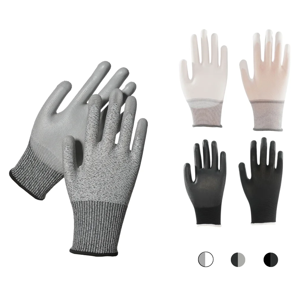 Hot Sale Heavy Duty Waterproof Grip Fishing Anti Impact Breathable Comfortable Construction Pu Safety Work Gloves Manufacturer