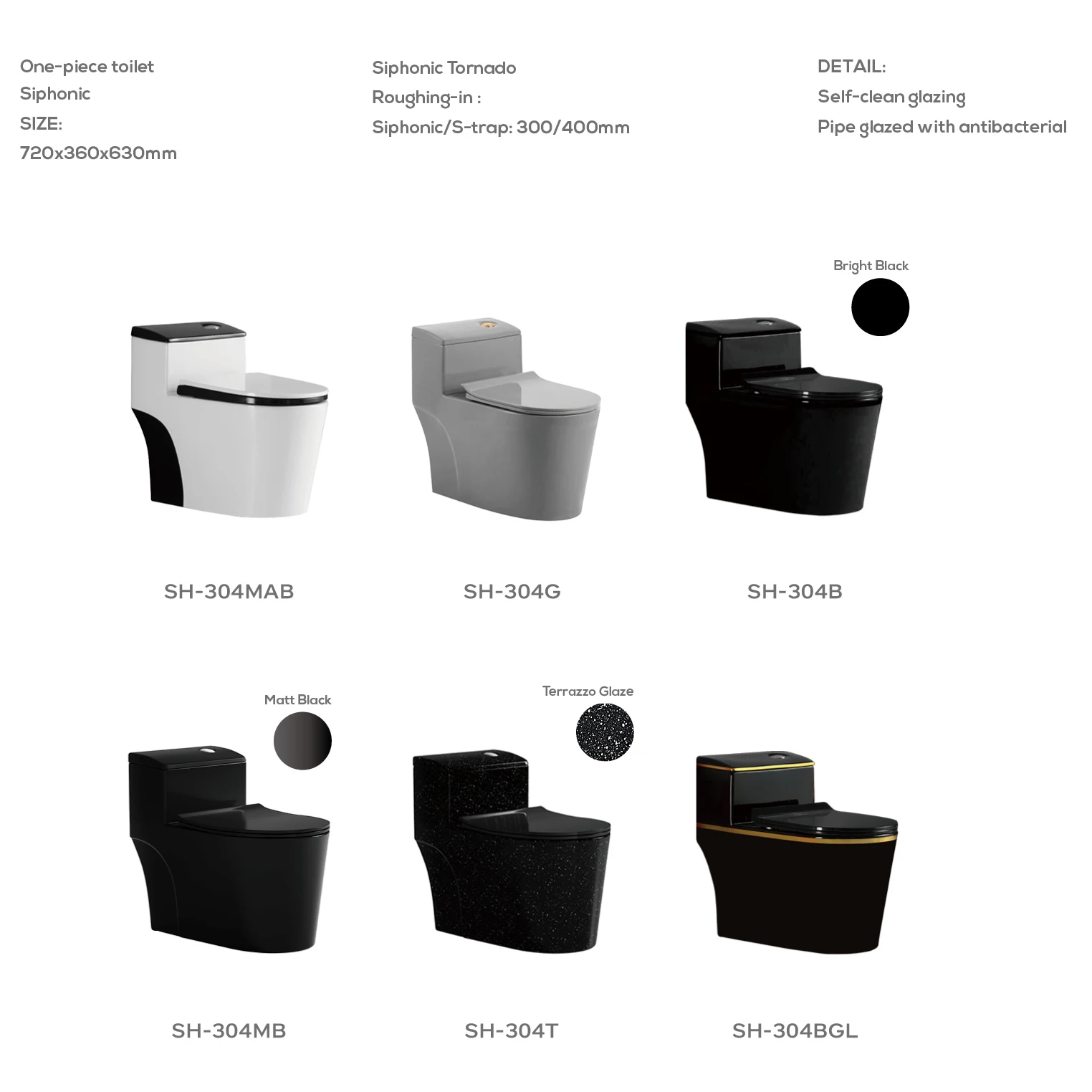 Grey Elongated Commode Bathroom Ceramic Wc One Piece Ceramic Water Closet Inodoro Bathroom Toilet Bowl