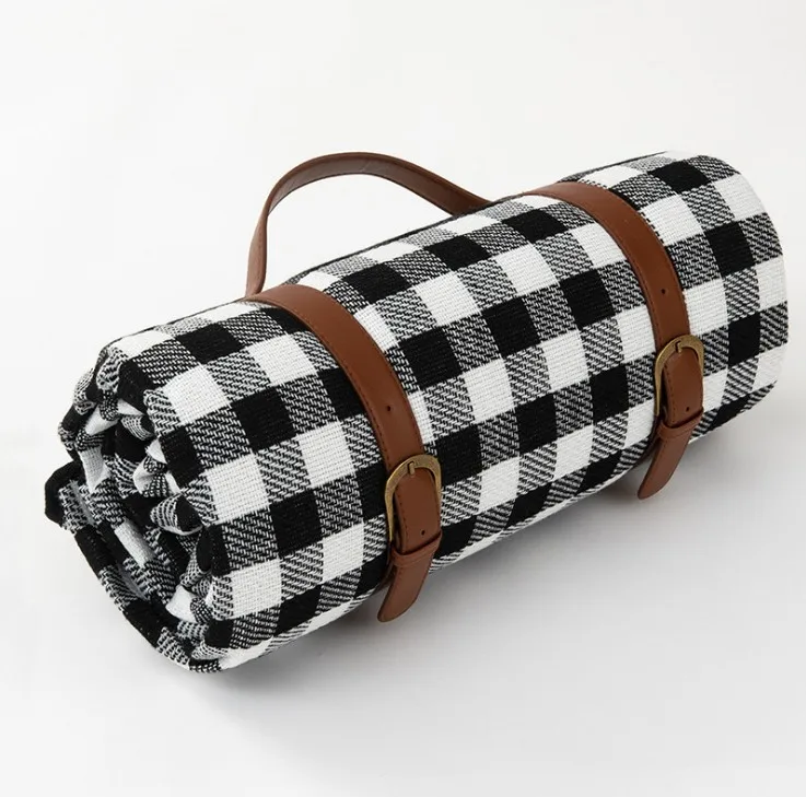 Waterproof Moisture-proof Beach Mat Leather Bandage Picnic Blankets Camping Moisture-proof Mat for Outdoor