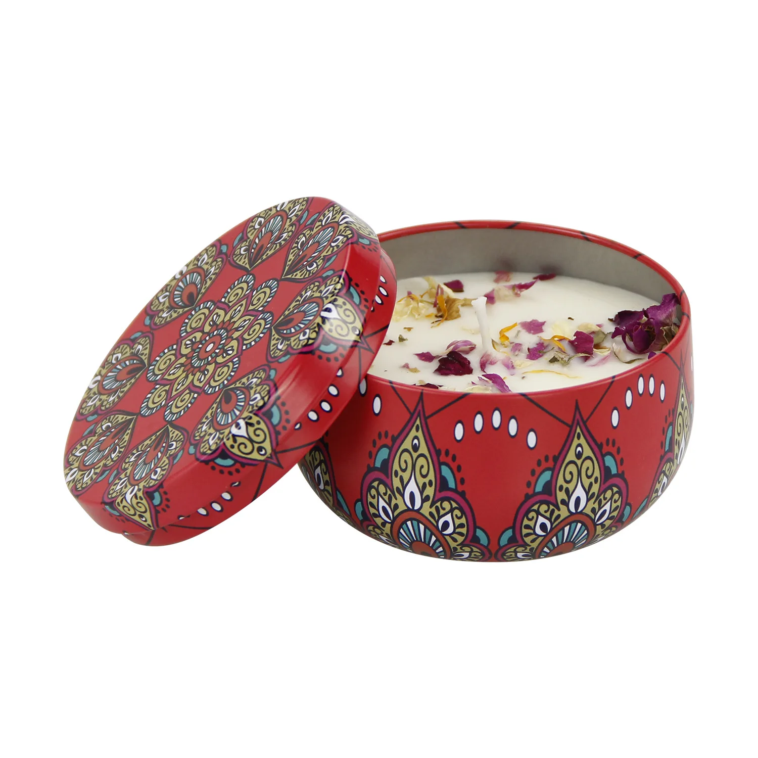 In stock dried flower candle scented set luxury luxury candles soy wax and fragrance for christmas gift for parents children
