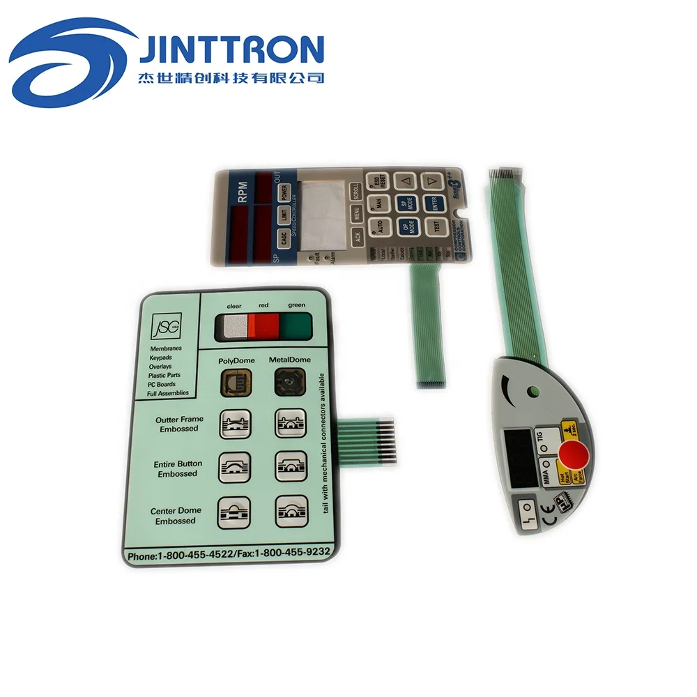Стандартная прочная мембранная клавиатура с металлическим куполом, тиснеными кнопками, разъемом, светодиодной встроенной подсветкой и окошком и т. д.