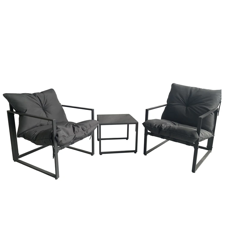 Customized 3-Piece Steel Garden Set New Rope Sofa for Outdoor Dining Living Room Furniture Popular Patio Set