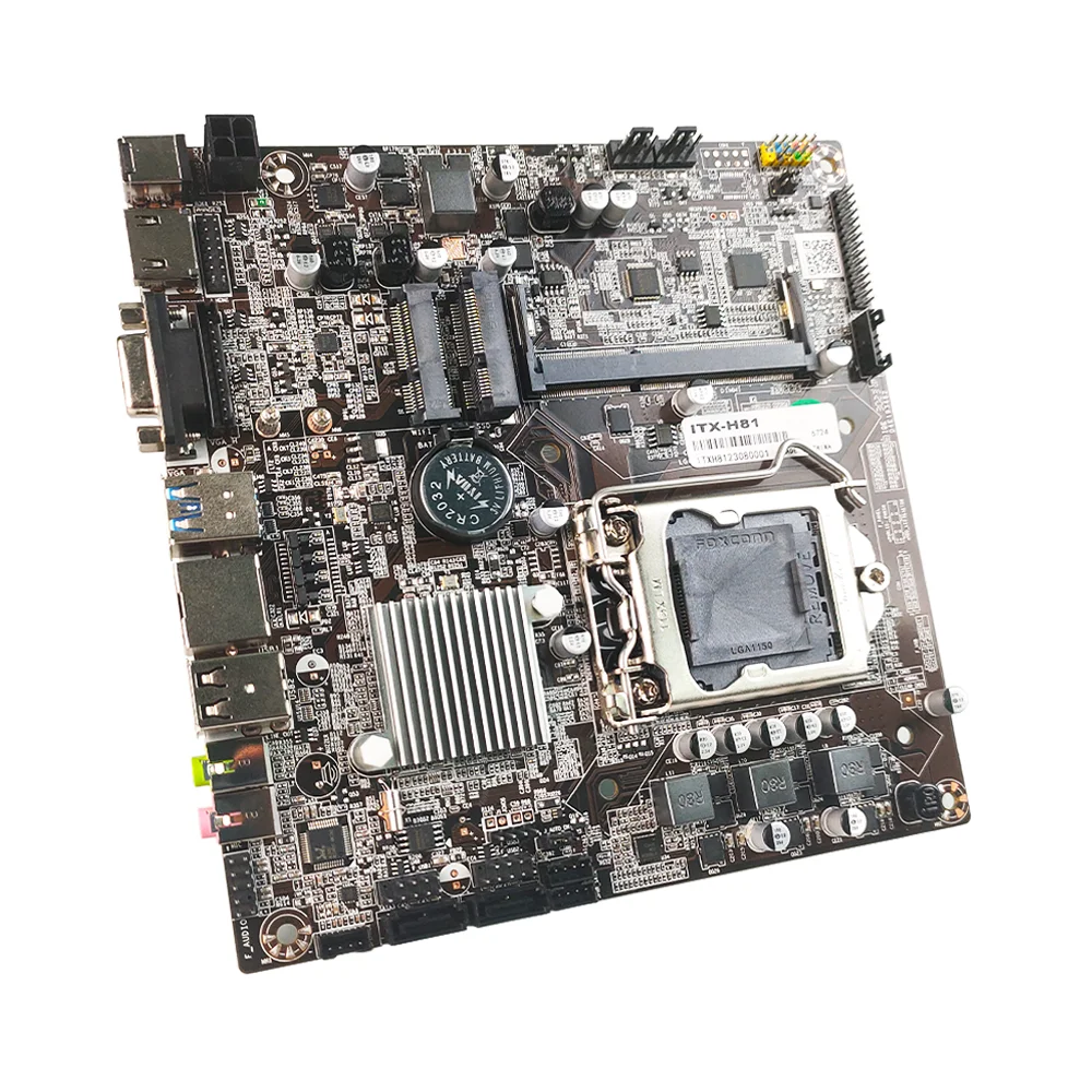 Чипсет PCWINMAX Tarjeta Madre H81 DDR3 16 ГБ LGA1150 Mini ITX все в одном для 4-го ядра i3 i5 i7