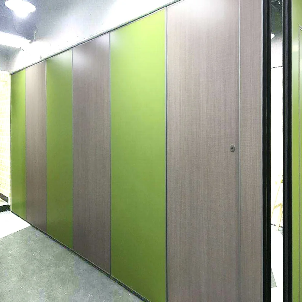 Operable Wall Partition Wheels with Storage Sliding Folding Partition Wood