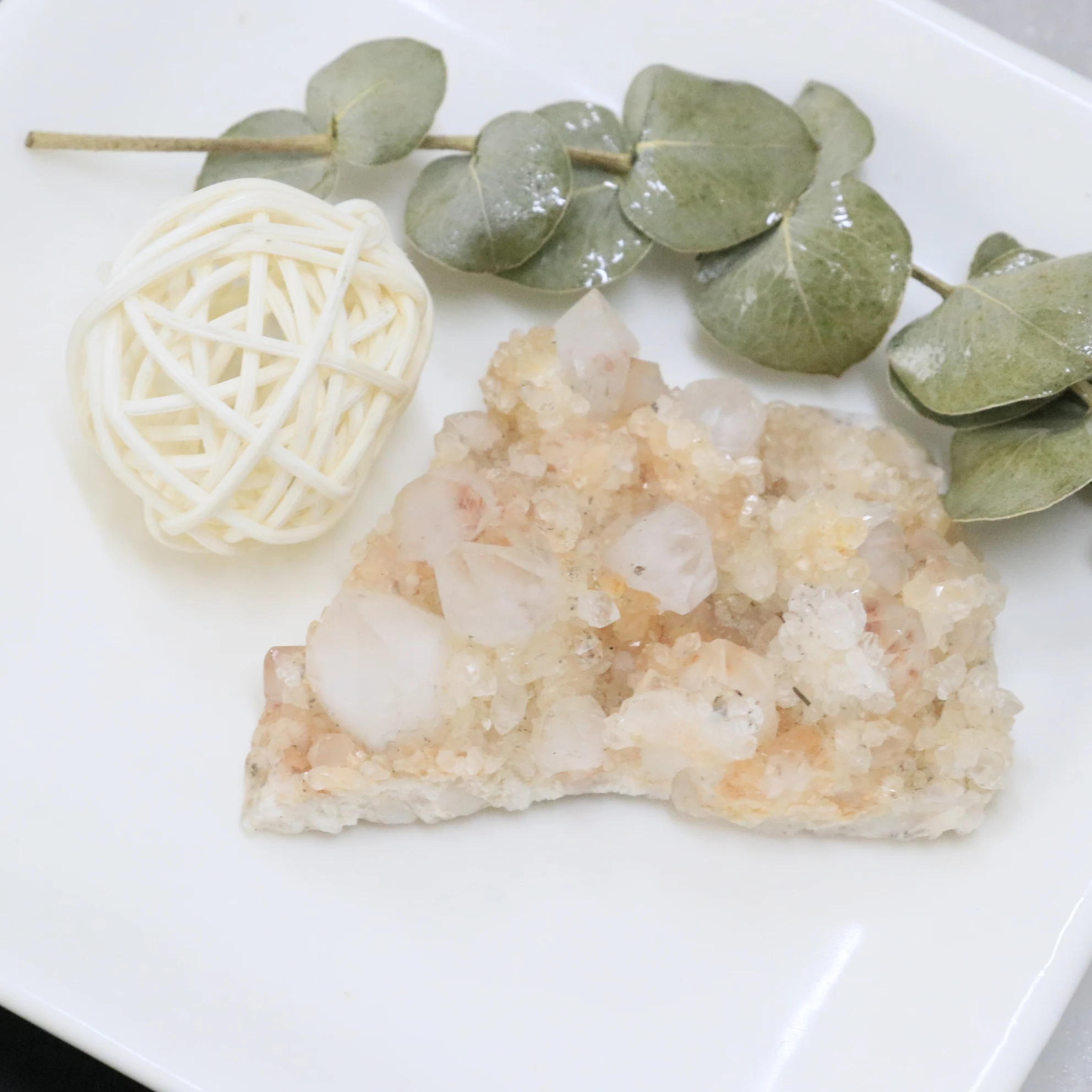 Natural Fengshui crystal and zeolite cluster mineral in stock