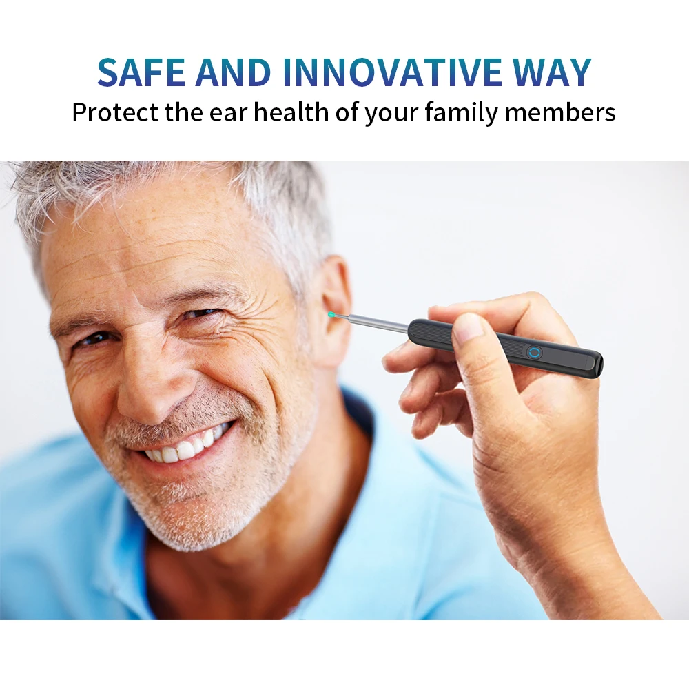 Ear Cleaner with camera Set Ear Sticks Otoscope USB C Charging Endoscope Wax Removal Tool Earpick MIni Camera Ear Cleaning Set