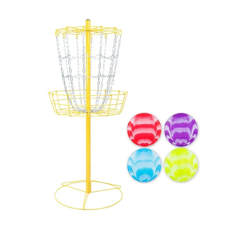 China online selling steel  Outdoor Play Disc Golf Basket Set
