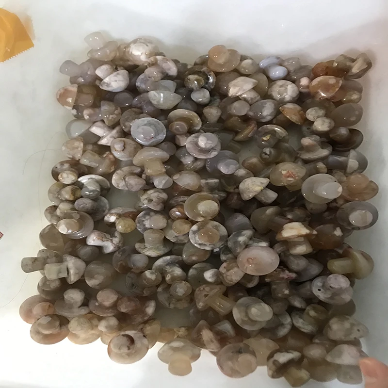 Wholesale Natural Quartz Cherry Blossom Small Agate Crystal Mushrooms
