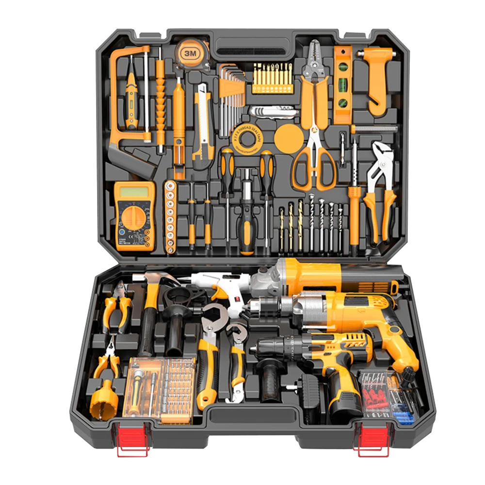 BEHAPPY 108pcs Electrician Multi-function Bicycle Repairing Tools Home Hardware Tool Kit