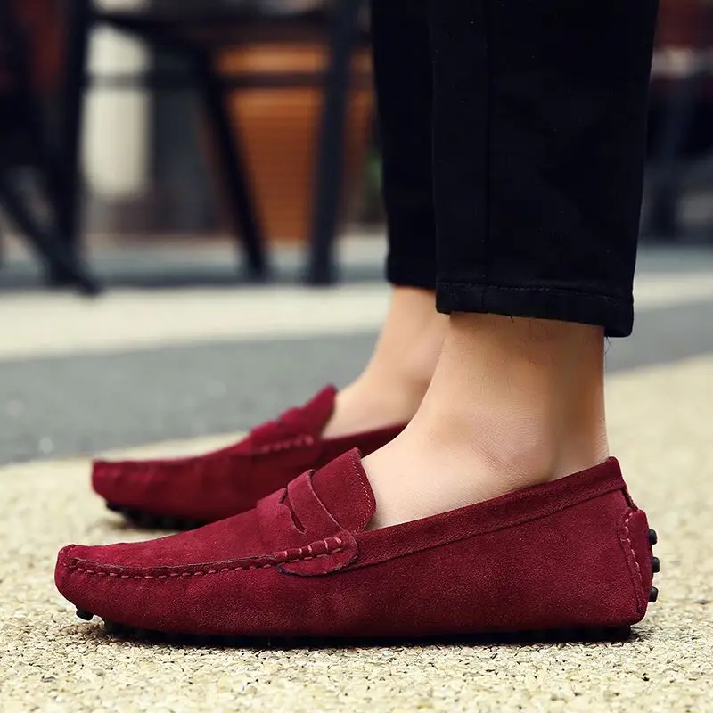 Мокасины Sepatu в стиле унисекс лоферы с бахромой новейшие замшевая обувь для вождения мужские
