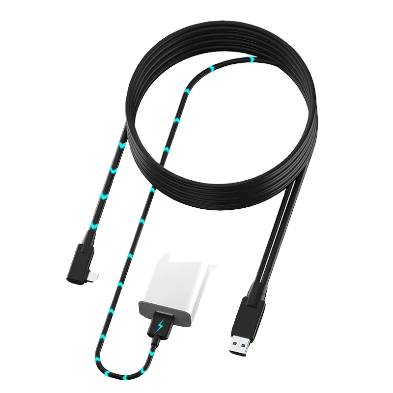 Extra power supply type-c usb cable for oculus quest 2 vr link cable