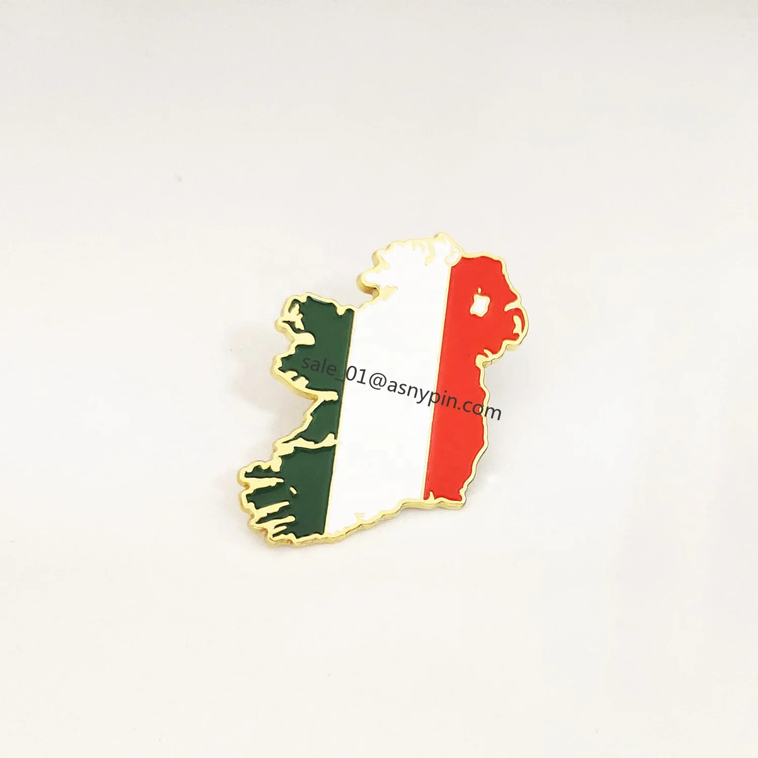 custom engraved Ireland country flag map shape pins