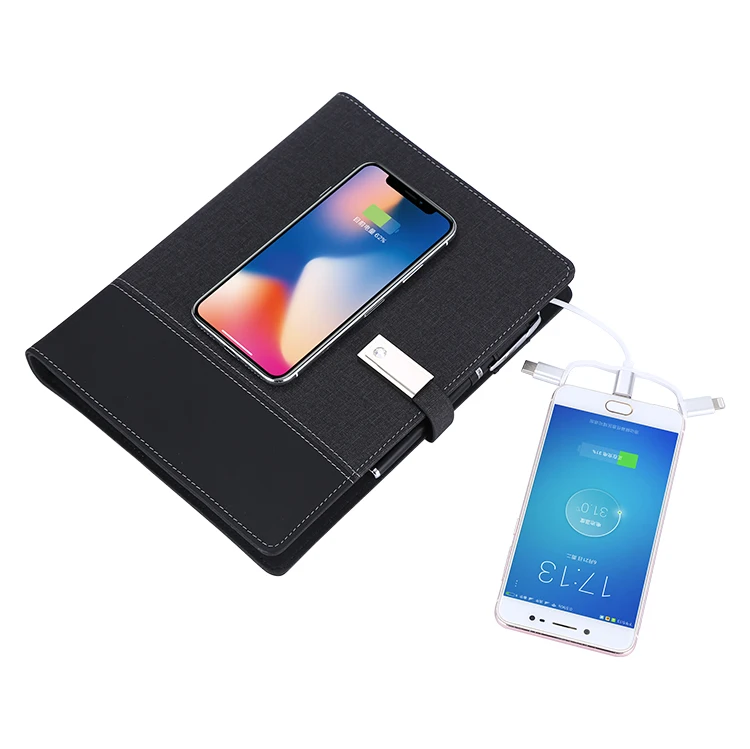 Дневник размера a5 с блоком питания и usb флэш-накопителем