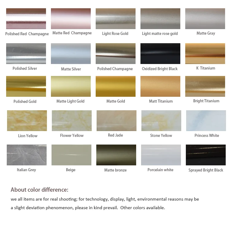 Wholesale Muti Color Customized Metal Tile Trim Aluminium Ceramic Square Tile Edge Trim