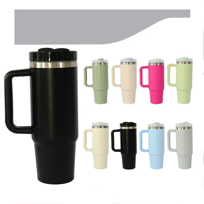 Wholesale Custom color stainless steel vacuum straw cup insulated tumbler cup with lid