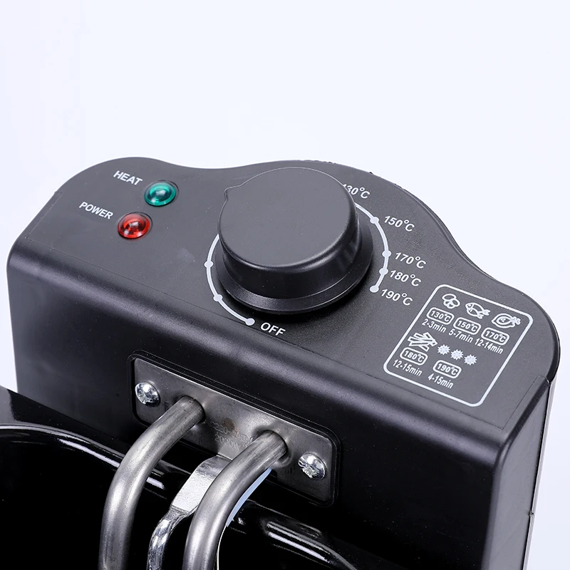 kolax brand removable deep fryer ss for fish potato chips  2000w 3L adjustable thermostat