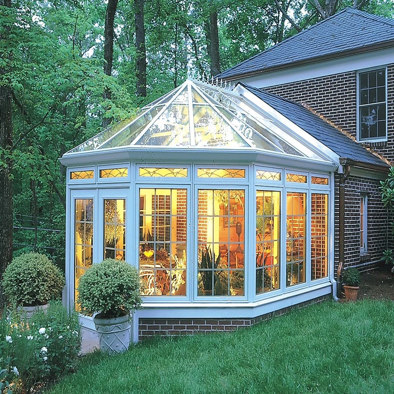 Outdoor Customized Size Modern Aluminum Glass House Winter Garden Sunroom