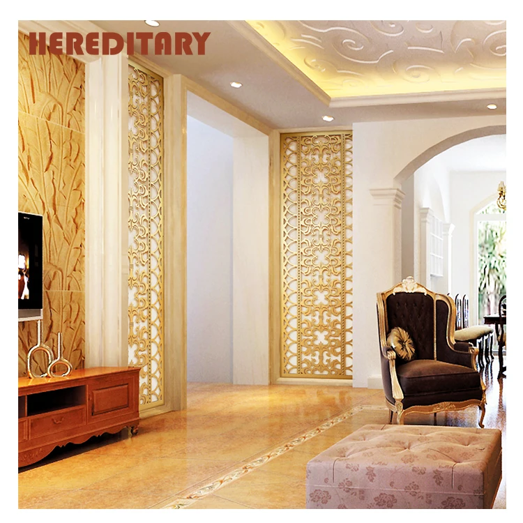 Villa decorative partition screens stainless steel screen color gold partition wall