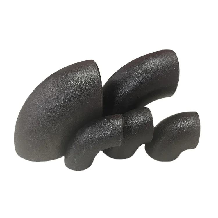 Pipe Tubes Fitting 45 / 180 / 90 Degree Black Paint Seamless Carbon Steel Elbow Butt Stainless Welded Elbow Long Elbow