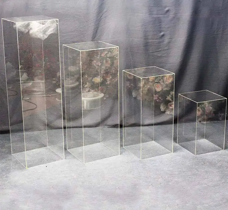 Set Of 3 Centerpieces Crystal Decorative Wedding Acrylic Flower Stand Lucite Plexiglass Wedding Party Centerpieces