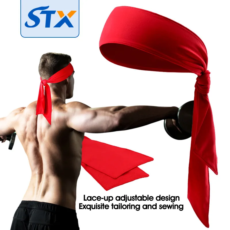 Shuntaixin Custom Logo Design Knotted Adjustable Soccer Men And Women Tennis Head Band Customized Fit Sport Tie Headband