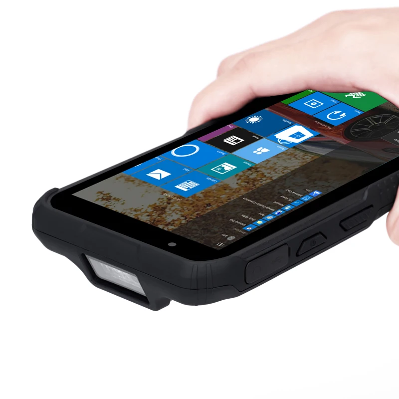 Прочный IP65 КПК сканер NFC 13 56 МГц HF ручной 1D 2D считыватель штрих-кодов IC с Windows 10 прочный промышленный мобильный