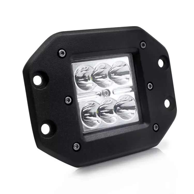 High power 3 inch  square cubes waterproof IP67 18W led flush mount pods led work light for all cars