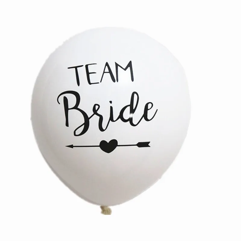 
New design 10inches in stock 2G 10pcs set team bride printed Bachelor party decoration latex balloon 
