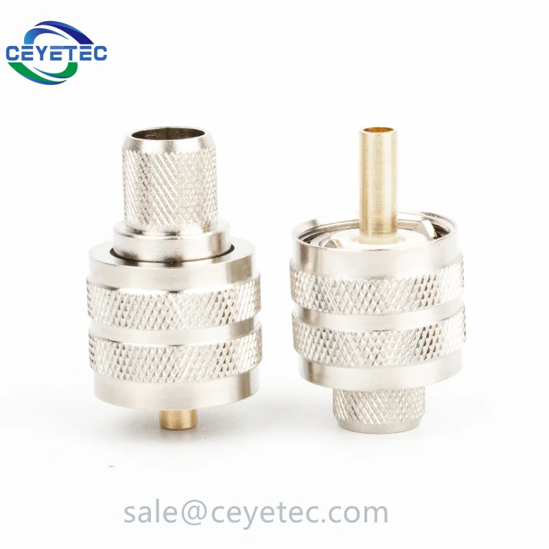 Ceyetec UHF Crimp Plug Male Connector PL259 for rg58 Cable