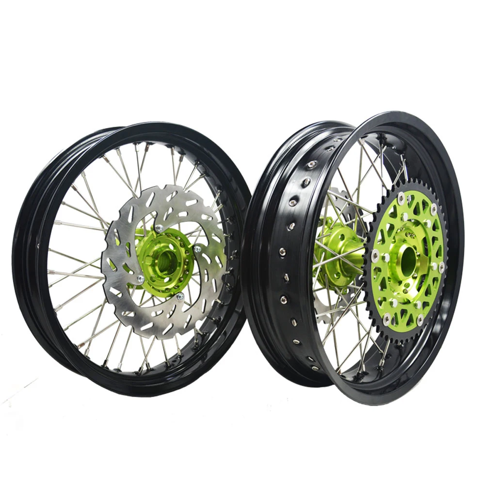 KLX 250cc 450cc spoke wheel motorcycle supermoto wheels for KAWASAKI moq 1set