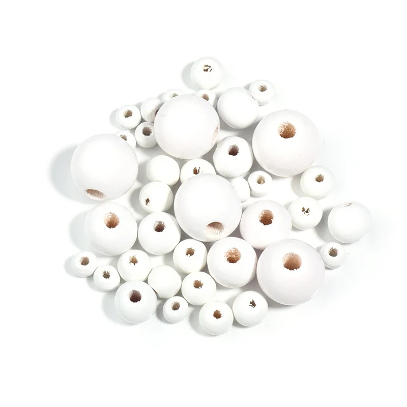 JX Wholesale 16MM Natural Colorful Wood Loose Beads Wooden Beads with Hole for DIY Jewelry Making Pen Bracelets Accessories