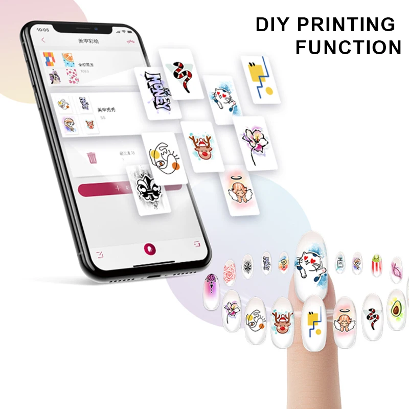 Digital Nail Printer wifi Smart Machine Automatic Electric Nail Printer 3D Digital Nail Printer