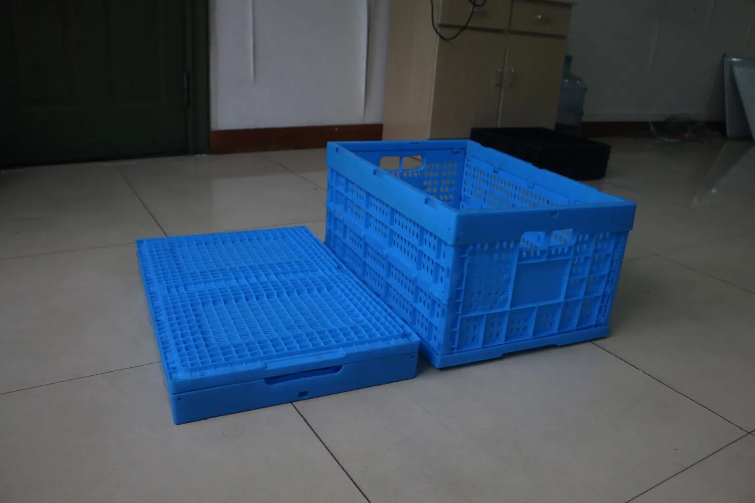 NEXARA 590*395*280mm Foldable PP Plastic Solid Box Crate Hot Sale Warehouse Series for Efficient Storage Organization