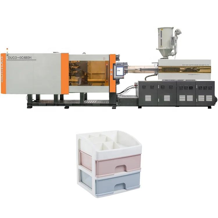 OUCO 480T Good Quality Hydraulic Servo Plastic Plastic Makeup Storage Box Injection Molding Machine