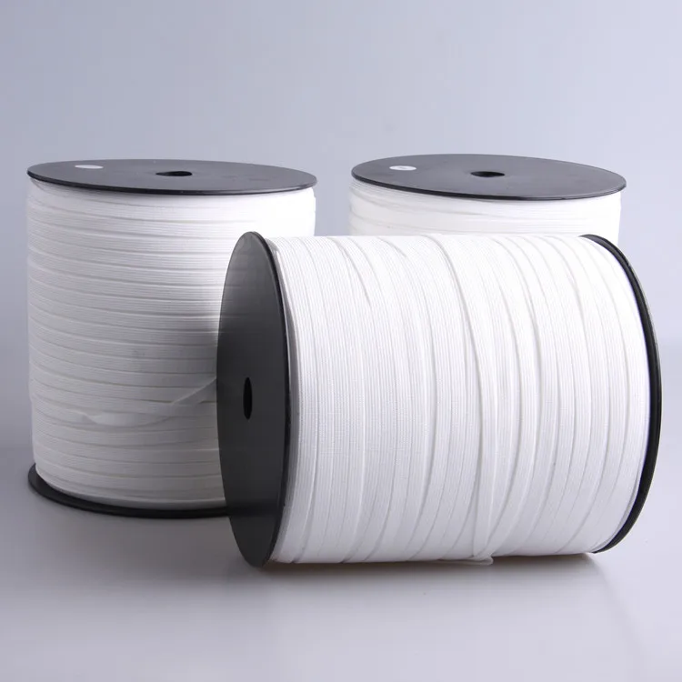  Wedtex Amazon популярный белый плоский эластичный шнур 1/4 дюймов 1/8 100 ярдов плетеный для