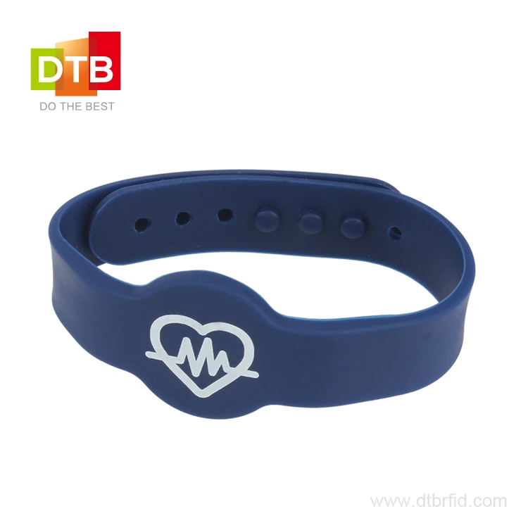 DTB 13.56mhz Adjustable RFID Bracelet NFC Silicone