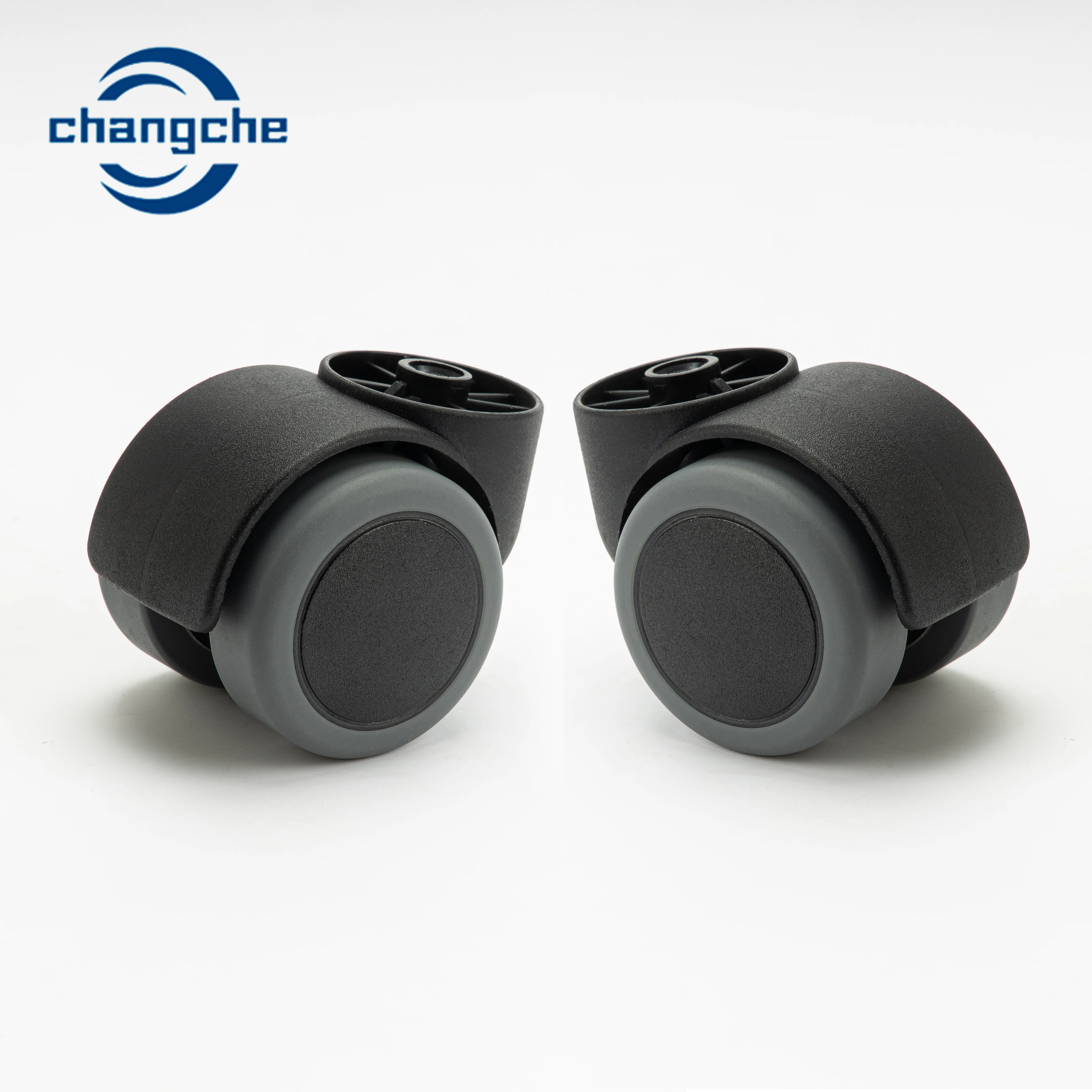 Black Caster Wheels Fixed Caster PVC PU Material Wheel