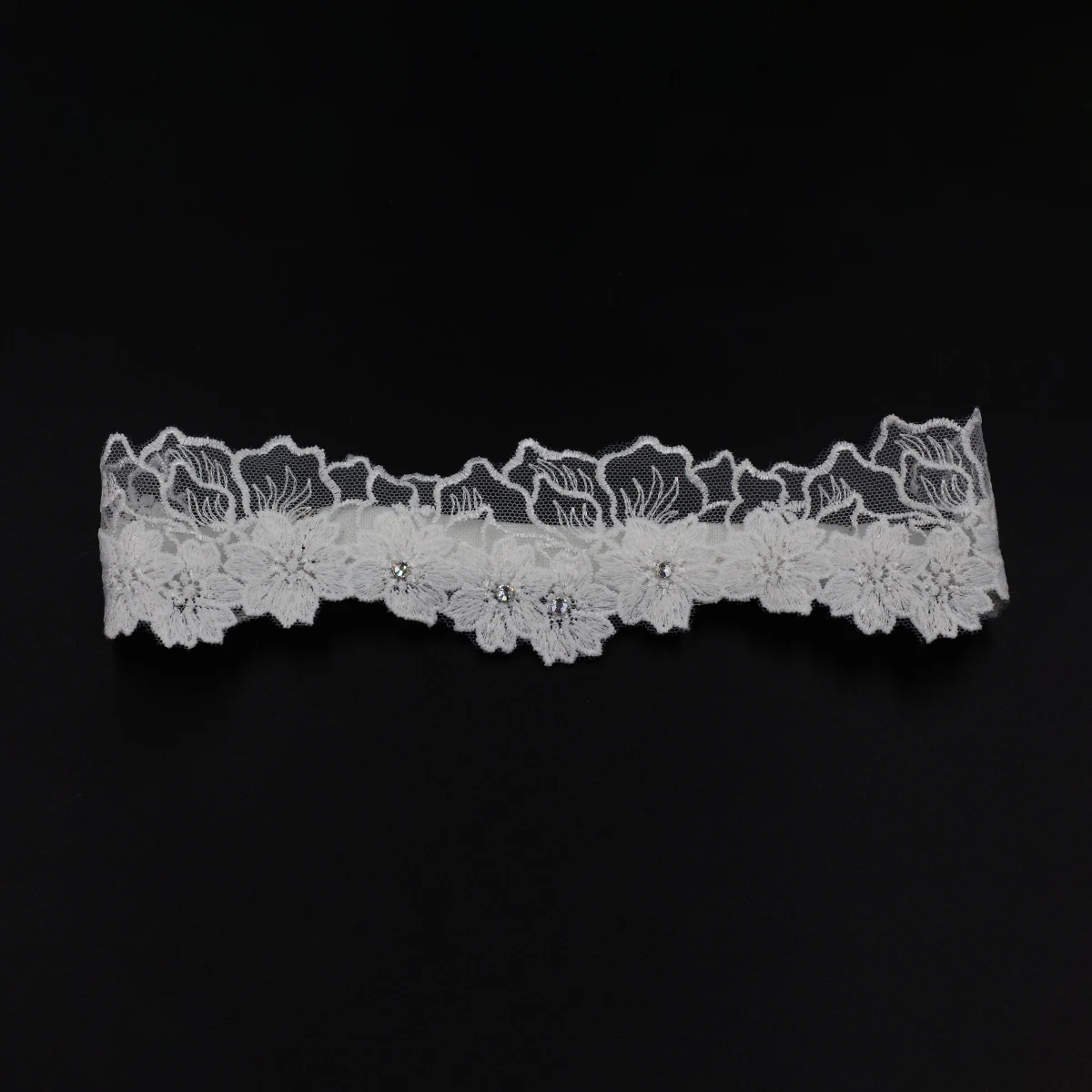 LR032 Exquisite Wedding Bridal Garter Lace Crystal Beading High Elastic Band Brides Bridesmaid Leg Ring Women Small Gifts