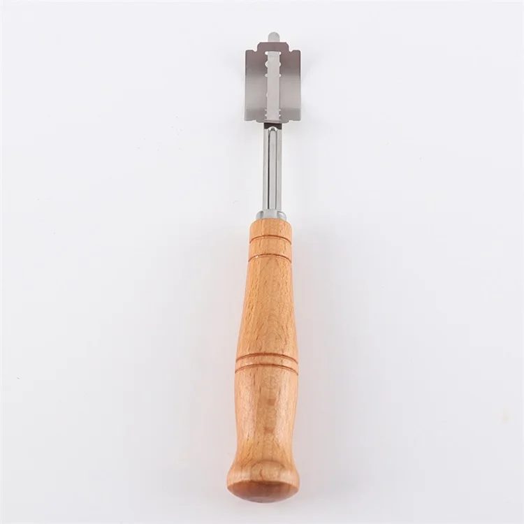 Bakers Baking Pastry Cutter Tools Wooden Handle Bread Lame with 5 Blades