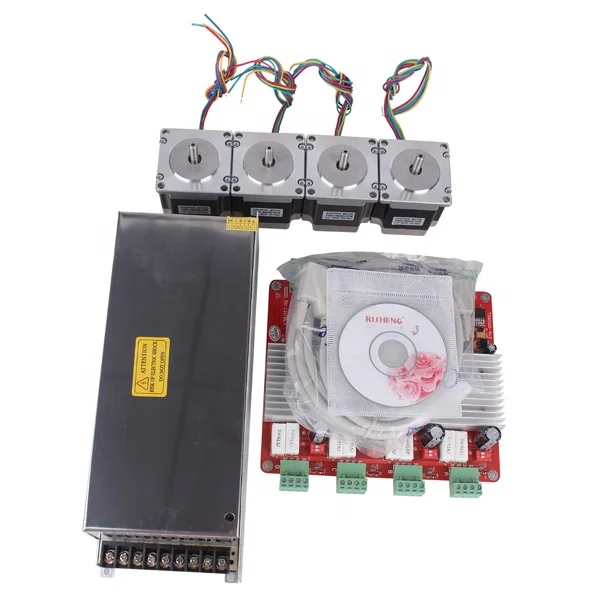 4 оси Нема 17 (Национальная ассоциация владельцев электротехнических предприятий) чпу шаговый двигатель комплекты 78oz-in + коммутационная плата